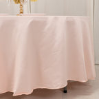 Lamour Satin 108" Round Tablecloth Blush - Durable & Silk - Like Table Cover - Bell Racket Store