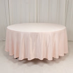 Lamour Satin 108" Round Tablecloth Blush - Durable & Silk - Like Table Cover - Bell Racket Store
