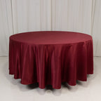 Lamour Satin 108" Round Tablecloth Burgundy - Durable & Silk - Like Table Cover - Bell Racket Store