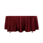 Lamour Satin 108" Round Tablecloth Burgundy - Durable & Silk - Like Table Cover - Bell Racket Store
