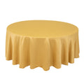 Lamour Satin 108" Round Tablecloth Champagne - Durable & Silk - Like Table Cover - Bell Racket Store