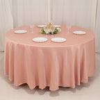 Lamour Satin 108" Round Tablecloth Dusty Rose - Durable & Silk - Like Table Cover - Bell Racket Store