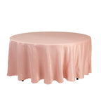 Lamour Satin 108" Round Tablecloth Dusty Rose - Durable & Silk - Like Table Cover - Bell Racket Store