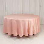 Lamour Satin 108" Round Tablecloth Dusty Rose - Durable & Silk - Like Table Cover - Bell Racket Store