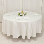 Lamour Satin 108" Round Tablecloth Ivory - Durable & Silk - Like Table Cover - Bell Racket Store