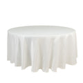 Lamour Satin 108" Round Tablecloth Ivory - Durable & Silk - Like Table Cover - Bell Racket Store