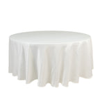 Lamour Satin 108" Round Tablecloth Ivory - Durable & Silk - Like Table Cover - Bell Racket Store