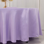 Lamour Satin 108" Round Tablecloth Lavender Lilac - Durable & Silk - Like Table Cover - Bell Racket Store