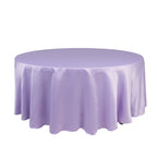 Lamour Satin 108" Round Tablecloth Lavender Lilac - Durable & Silk - Like Table Cover - Bell Racket Store