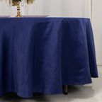 Lamour Satin 108" Round Tablecloth Navy Blue - Durable & Silk - Like Table Cover - Bell Racket Store