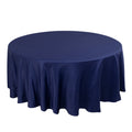 Lamour Satin 108" Round Tablecloth Navy Blue - Durable & Silk - Like Table Cover - Bell Racket Store