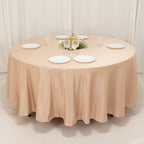 Lamour Satin 108" Round Tablecloth Nude - Durable & Silk - Like Table Cover - Bell Racket Store