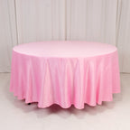 Lamour Satin 108" Round Tablecloth Pink - Durable & Silk - Like Table Cover - Bell Racket Store