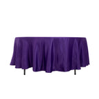 Lamour Satin 108" Round Tablecloth Purple - Durable & Silk - Like Table Cover - Bell Racket Store