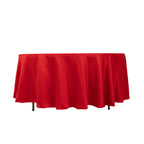 Lamour Satin 108" Round Tablecloth Red - Durable & Silk - Like Table Cover - Bell Racket Store