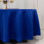 Lamour Satin 108" Round Tablecloth Royal Blue - Durable & Silk - Like Table Cover - Bell Racket Store