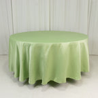 Lamour Satin 108" Round Tablecloth Sage Green - Durable & Silk - Like Table Cover - Bell Racket Store