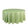 Lamour Satin 108" Round Tablecloth Sage Green - Durable & Silk - Like Table Cover - Bell Racket Store