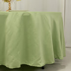 Lamour Satin 108" Round Tablecloth Sage Green - Durable & Silk - Like Table Cover - Bell Racket Store