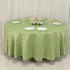 Lamour Satin 108" Round Tablecloth Sage Green - Durable & Silk - Like Table Cover - Bell Racket Store