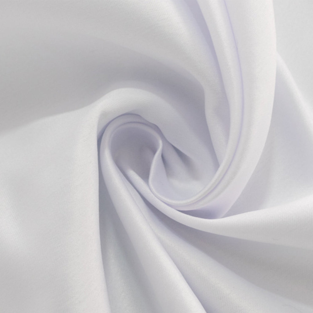Lamour Satin 108" Round Tablecloth White - Durable & Silk - Like Table Cover for Classy Weddings & Events - Bell Racket Store