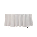 Lamour Satin 108" Round Tablecloth White - Durable & Silk - Like Table Cover for Classy Weddings & Events - Bell Racket Store