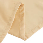 Lamour Satin 120" Round Tablecloth Beige - Seamless Table Cover with Soft Tempered Sheen - Bell Racket Store