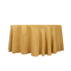 Lamour Satin 120" Round Tablecloth Champagne - Seamless Table Cover with Soft Tempered Sheen - Bell Racket Store