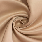 Lamour Satin 120" Round Tablecloth Nude - Seamless Table Cover with Soft Tempered Sheen - Bell Racket Store