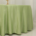 Lamour Satin 120" Round Tablecloth Sage Green - Seamless Table Cover with Soft Tempered Sheen - Bell Racket Store