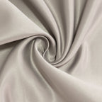 Lamour Satin 120" Round Tablecloth Silver - Seamless Table Cover with Soft Tempered Sheen - Bell Racket Store