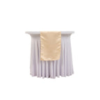 Lamour Satin 12"x108" Table Runner Beige - Smooth & Lustrous Finish - Bell Racket Store