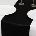 Lamour Satin 12"x108" Table Runner Black - Smooth & Lustrous Finish - Bell Racket Store