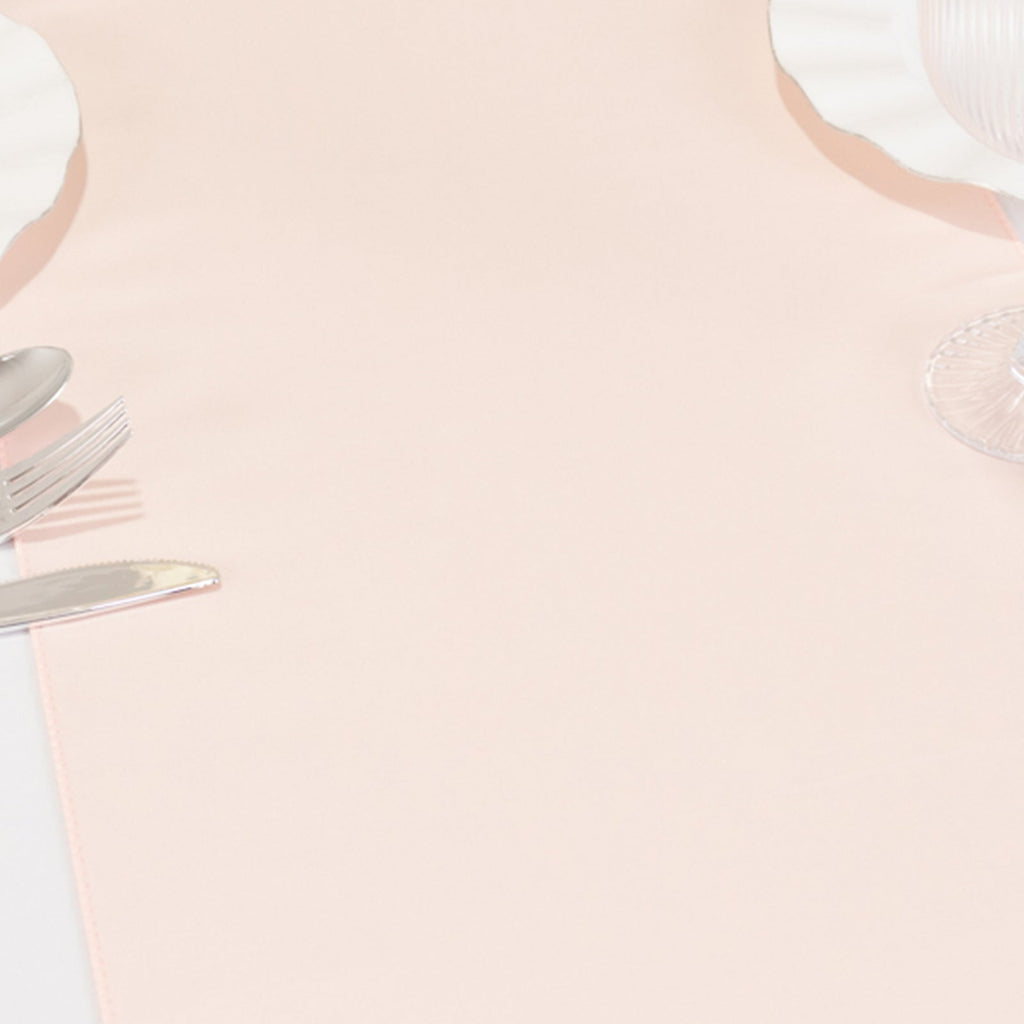 Lamour Satin 12"x108" Table Runner Blush - Smooth & Lustrous Finish - Bell Racket Store