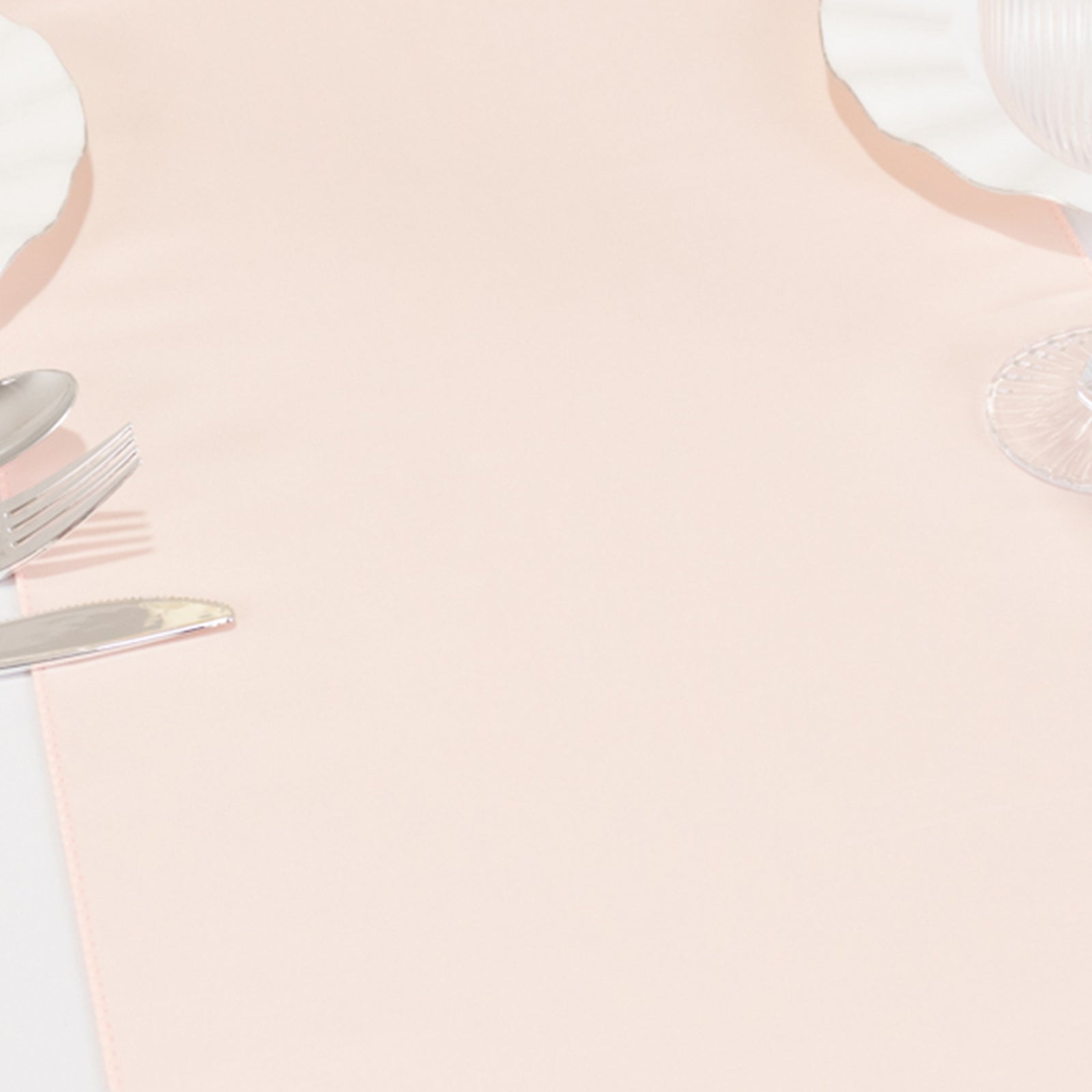 Lamour Satin 12"x108" Table Runner Blush - Smooth & Lustrous Finish - Bell Racket Store