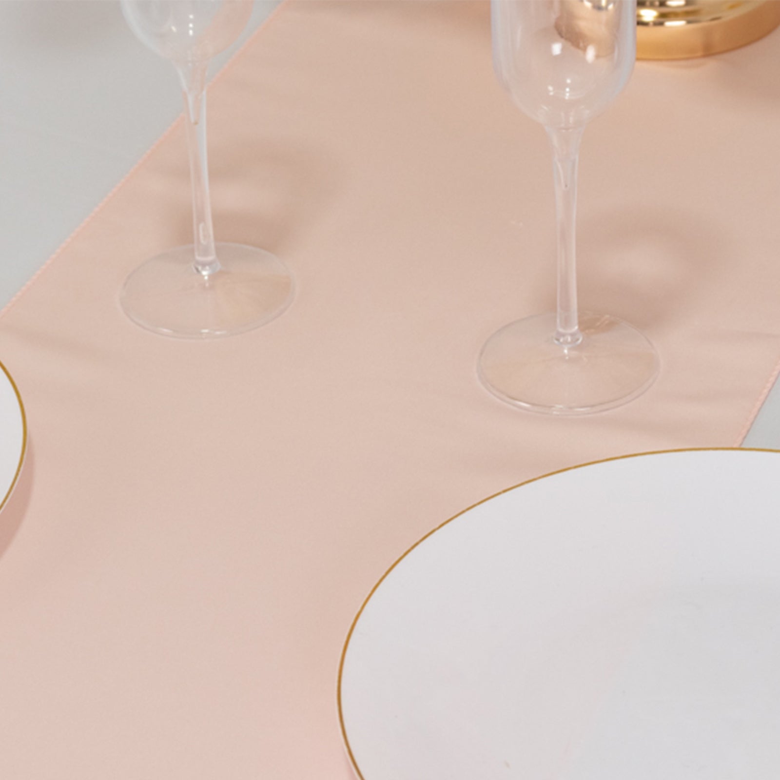 Lamour Satin 12"x108" Table Runner Blush - Smooth & Lustrous Finish - Bell Racket Store