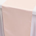 Lamour Satin 12"x108" Table Runner Blush - Smooth & Lustrous Finish - Bell Racket Store