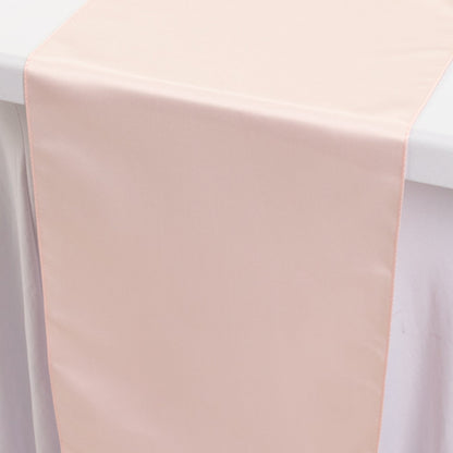 Lamour Satin 12"x108" Table Runner Blush - Smooth & Lustrous Finish - Bell Racket Store