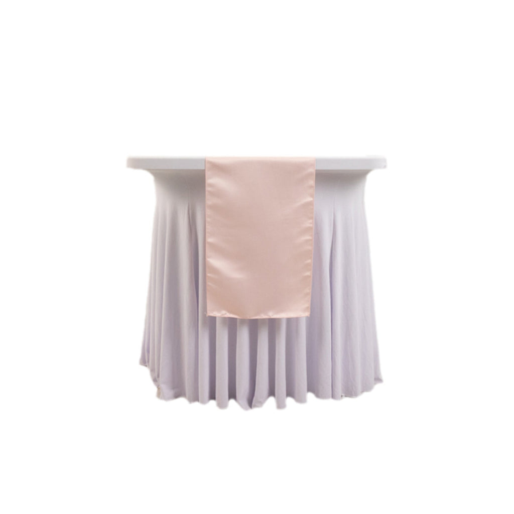 Lamour Satin 12"x108" Table Runner Blush - Smooth & Lustrous Finish - Bell Racket Store