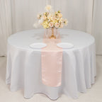 Lamour Satin 12"x108" Table Runner Blush - Smooth & Lustrous Finish - Bell Racket Store
