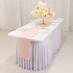 Lamour Satin 12"x108" Table Runner Blush - Smooth & Lustrous Finish - Bell Racket Store