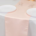 Lamour Satin 12"x108" Table Runner Blush - Smooth & Lustrous Finish - Bell Racket Store