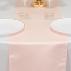 Lamour Satin 12"x108" Table Runner Blush - Smooth & Lustrous Finish - Bell Racket Store