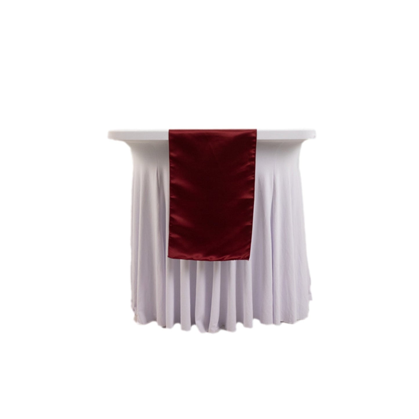 Lamour Satin 12"x108" Table Runner Burgundy - Smooth & Lustrous Finish - Bell Racket Store