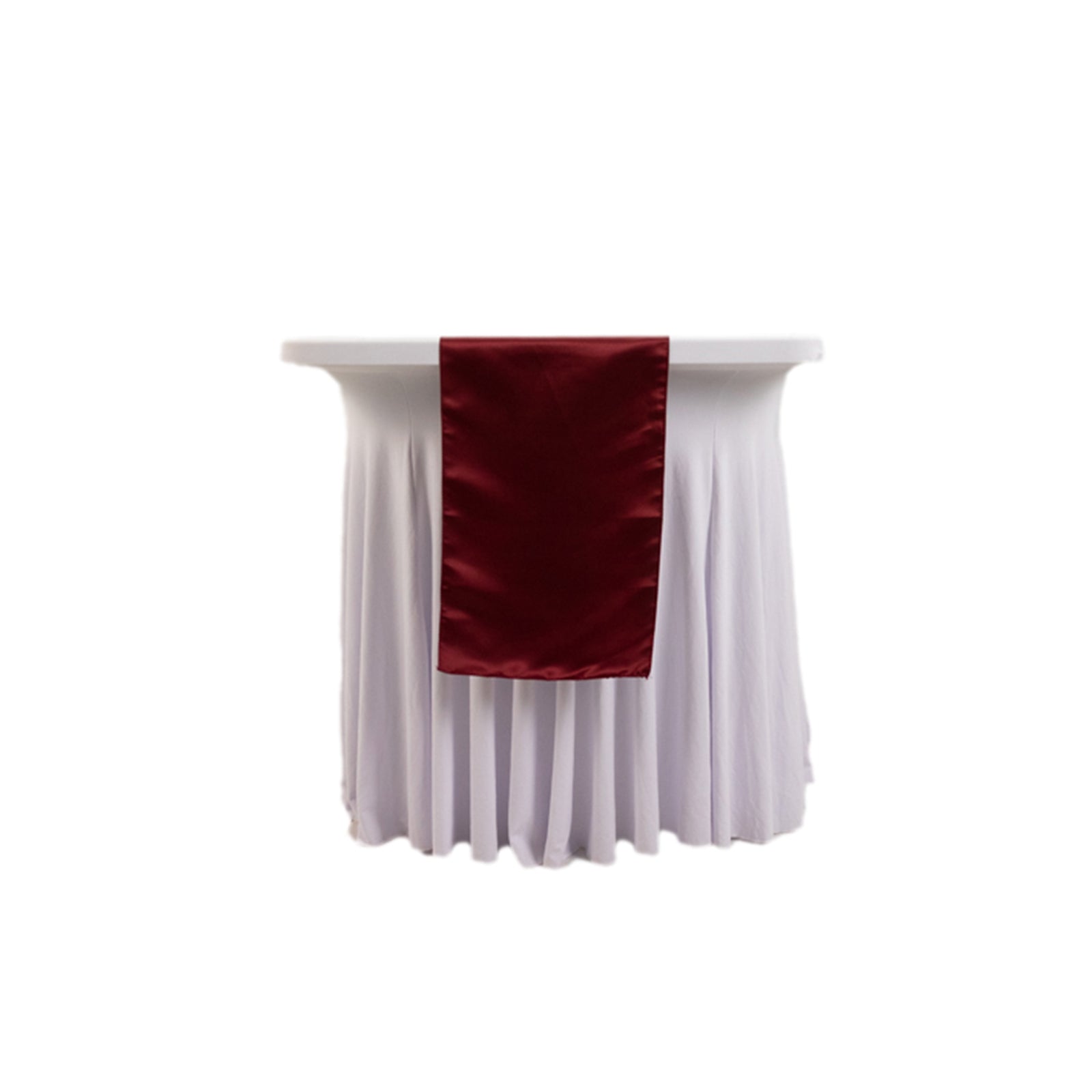 Lamour Satin 12"x108" Table Runner Burgundy - Smooth & Lustrous Finish - Bell Racket Store