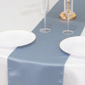 Lamour Satin 12"x108" Table Runner Dusty Blue - Smooth & Lustrous Finish - Bell Racket Store
