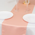 Lamour Satin 12"x108" Table Runner Dusty Rose - Smooth & Lustrous Finish - Bell Racket Store