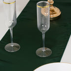 Lamour Satin 12"x108" Table Runner Hunter Emerald Green - Smooth & Lustrous Finish - Bell Racket Store