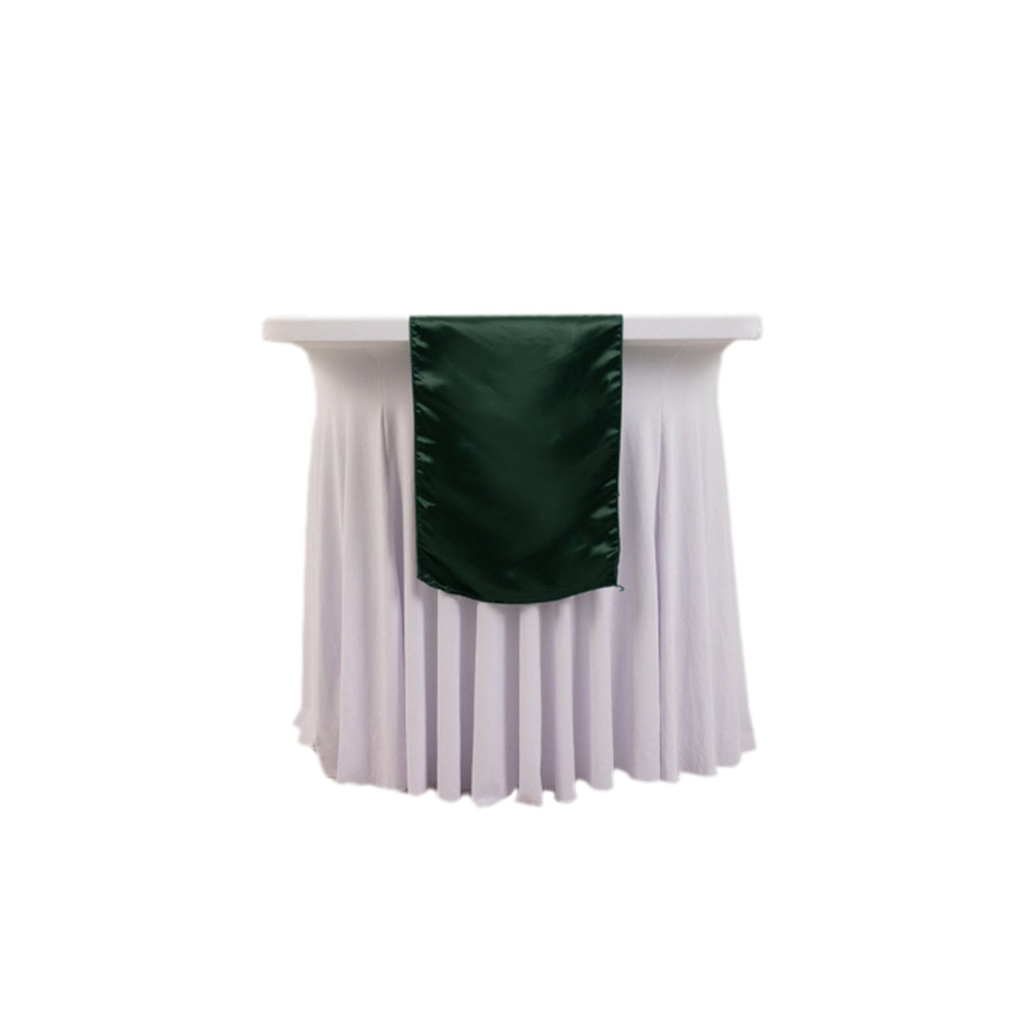 Lamour Satin 12"x108" Table Runner Hunter Emerald Green - Smooth & Lustrous Finish - Bell Racket Store