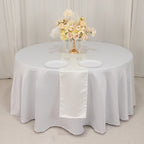 Lamour Satin 12"x108" Table Runner Ivory - Smooth & Lustrous Finish - Bell Racket Store